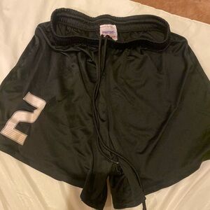 Black “ pro time” women athletic soccer shorts.